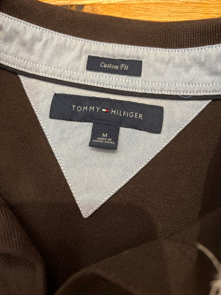 ⭐️NEU⭐️ Tommy Hilfiger Polo Shirt kurzarm braun Herren M in Badem