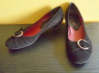 Damenschuhe Gr. 39 Pumps Wildleder schwarz Italien Leder Schuhe Dresden - Altfranken Vorschau