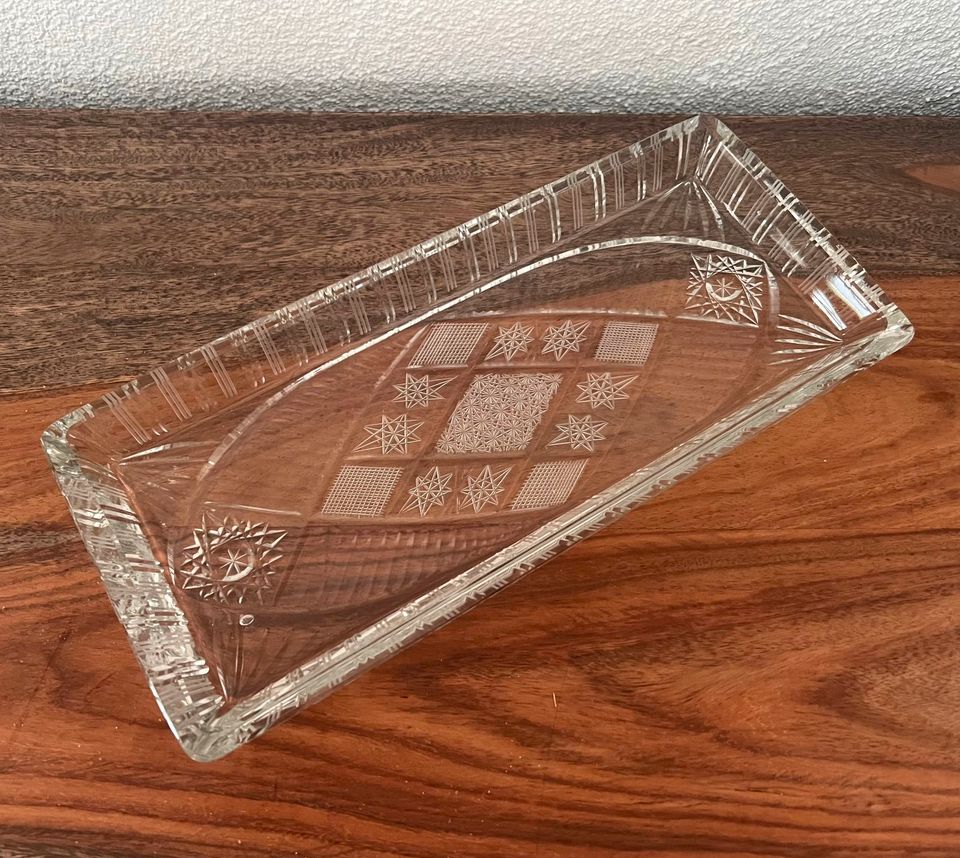 Dekorative Kuchenplatte aus Glas - Stollenplatte - Königskuchen in Borgentreich