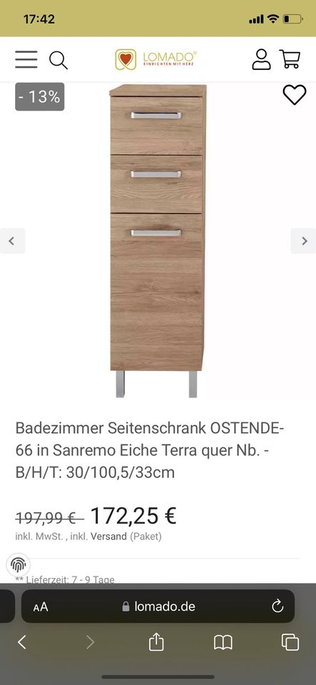 Waschbeckenunterschrank Badschrank Badezimmerschrank in Sachsenheim