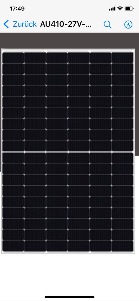 Austa Pv Module 410 Watt 114 x 173 cm Neu sofort verfügbar in Wittlich