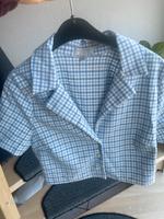 Pull & Bear cropped Hemdbluse Bluse Shirt neuwertig Niedersachsen - Lathen Vorschau