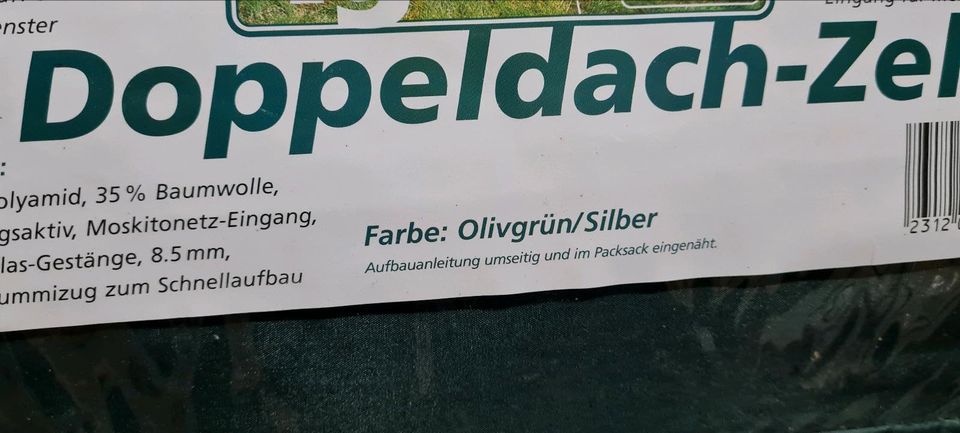 Iglu Doppeldach- Zelt, Campingzelt für 3 Personen, NEU + OVP in Hüttenberg