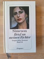 Brief an meinen Richter, Georges Simenon, Diogenes, HC Niedersachsen - Wolfsburg Vorschau