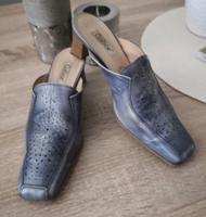Gabor Sandale Schuhe Pantolette blau Retro-Look EU 40 Bayern - Heroldsberg Vorschau