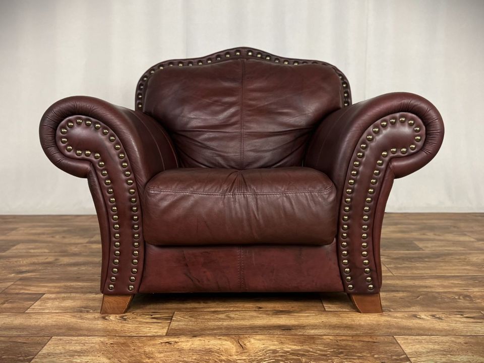 Ledersessel Vintage XXL Sessel Love Seat Chesterfield Barock in Hüllhorst