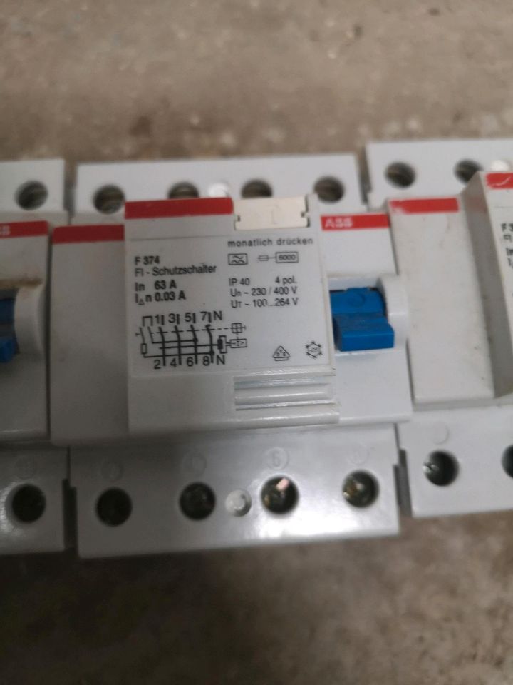 ABB FI 40A 63A 0,03mA mit Messprotokoll RCD in Kappelrodeck