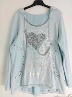 Tredy hoodie Gr40 Eisblau mit Spitzenkapuze Hessen - Lorsch Vorschau