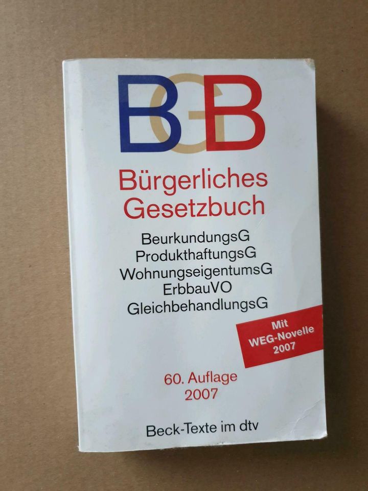 BGB Bürgerliches Gesetzbuch BWL Studium Jura Rechtsanwalt in Schwedt (Oder)