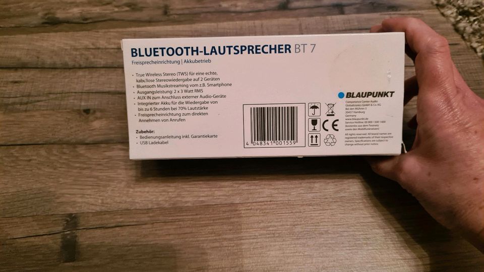 Blaupunkt Bluetooth Lautsprecher BT7 Neu in Stralsund