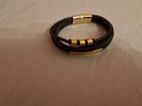 Lederarmband schwarz, mit Edelmetallverschluss Baden-Württemberg - Tettnang Vorschau