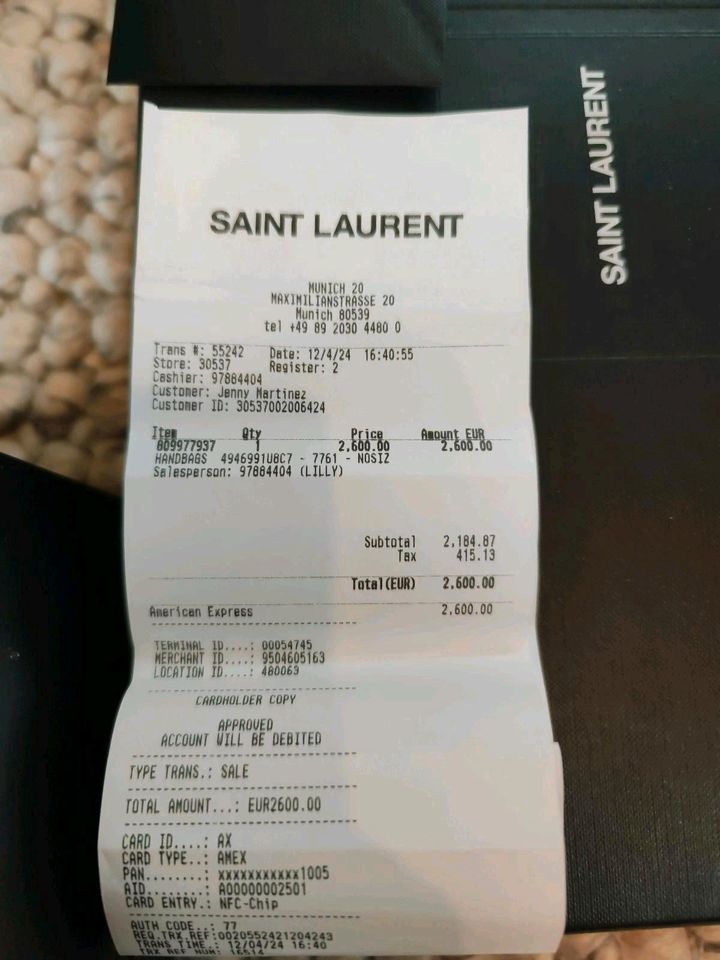 Saint Laurent Tasche neu ungetragen in München