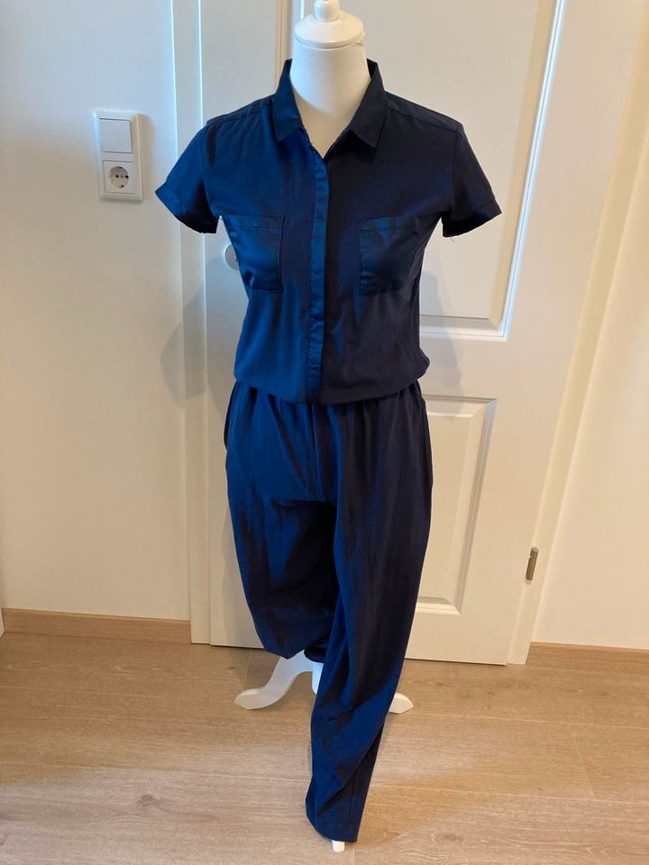 Tchibo Jumpsuit Einteiler Overall blau Bluse 34 in Unterwellenborn