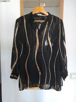 Atelier Creation Bluse schwarz gold durchscheinend Gr 48 Baden-Württemberg - Steinen Vorschau