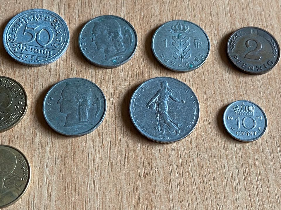 alte Münzen, u.a. Frankreich,Belgien,Niederlande,deutsches Reich in Weidenthal