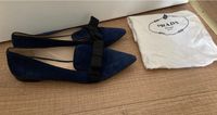 Prada Flats spitze Ballerinas Schleife 38 Wildleder blau Berlin - Charlottenburg Vorschau