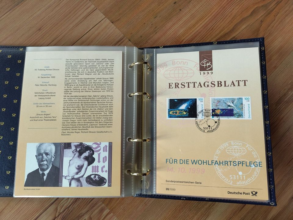 Briefmarkenalbum Ersttagsblätter 1999 Deutschland Ersttagsblatt in Wildberg