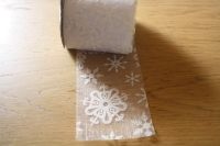 Organza-Band m. Flockdruck "Schneekristalle"  8 m , 10,00 Euro Nordrhein-Westfalen - Kleve Vorschau