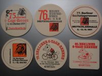 6 x Schultheiss Brauerei Bierdeckel. 6-Tage-Rennen Berlin 1979/84 Hessen - Wiesbaden Vorschau