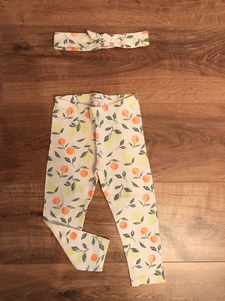 H&M Mädchen-Set Leggings+Stirnband Größe 92 in Hemmingen