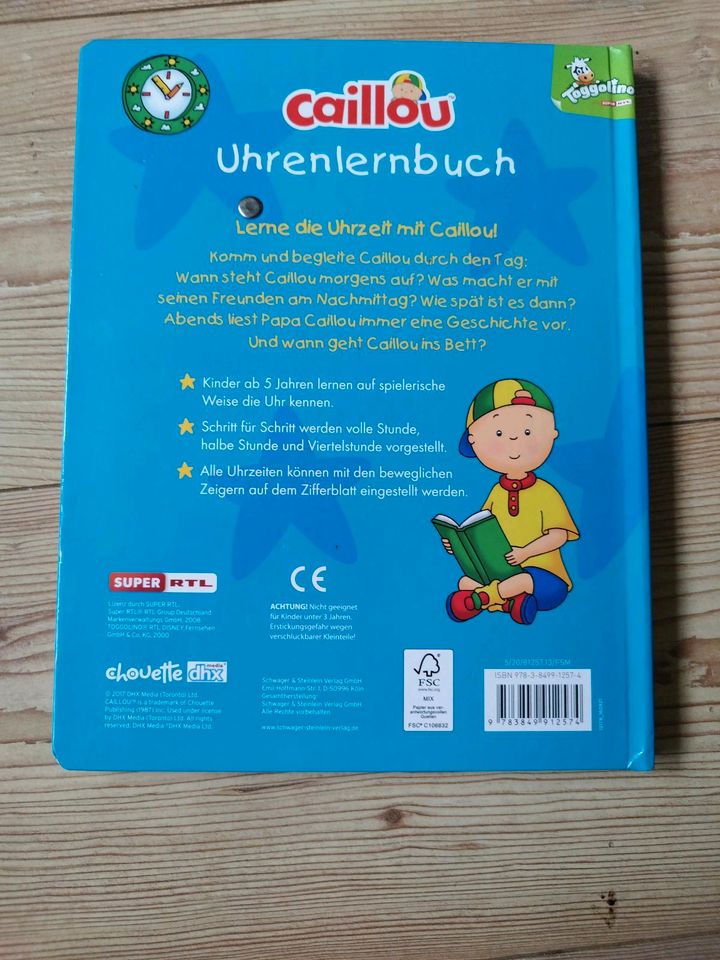 Caillou Uhrenlernbuch , Uhrzeit in Kabelsketal