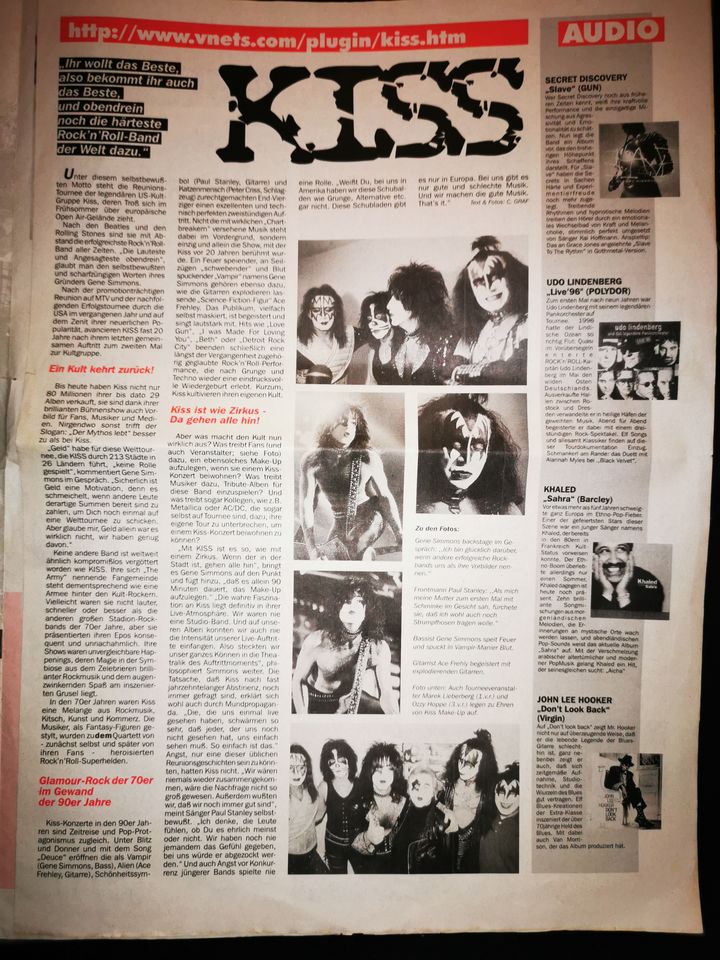 KISS  ROCK AM RING 1997   ORIGINAL PROGRAMM  !!! in Pirna