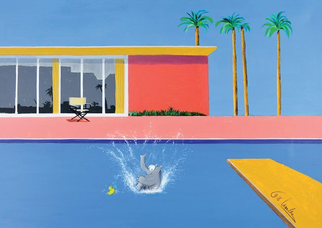 Otto Waalkes Pigmentdruck Leinwand "Bigger Splash“ in Grömitz