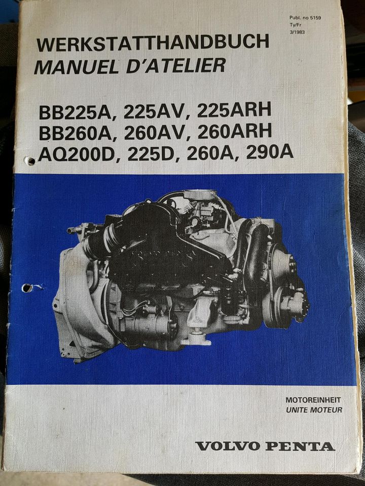 Volvo Penta Werkstatthandbuch Motor deutsch -französisch in Gehrden