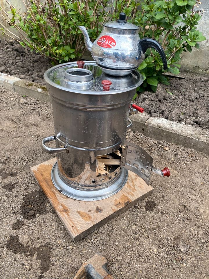 Semaver Neu Samowar Holzkohle Teekocher Samovar Teekanne Garten in Braunschweig