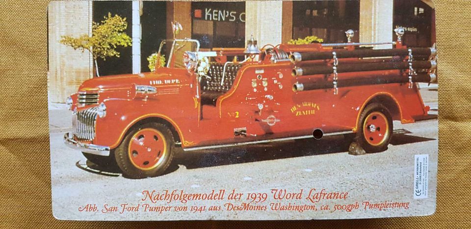 Feuerwehr Ahrens Fox 1954   San Ford Pumper 1941 in Naila