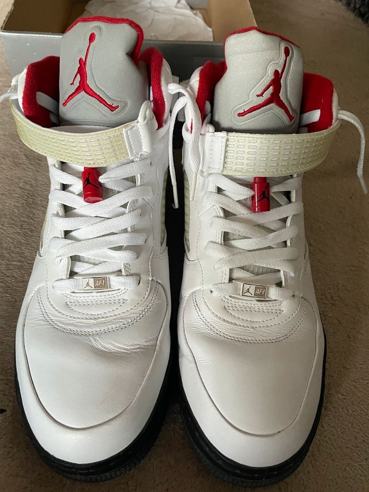 Jordan 5 AJF5 Fusion Varsity White Red 46 in Worms