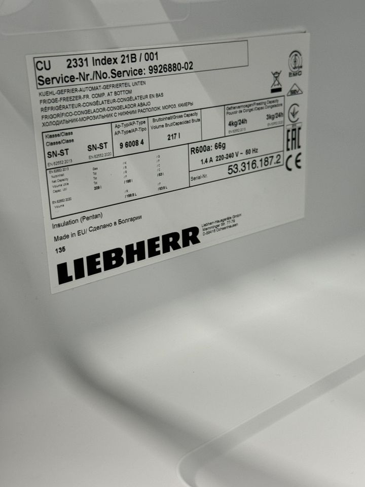 Kühlschrank Liebherr 138cm A++ / 1 Jahr Garantie / Lieferung in Hamburg