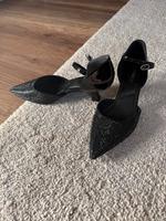 Kitten Heels Lack schwarz Glitzer Strass 39 Thüringen - Erfurt Vorschau