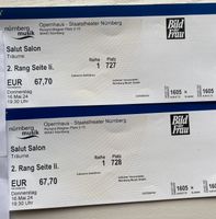 2 Salut Salon - Tickets für den 16.5.24 in Nürnberg zu verkaufen Eimsbüttel - Hamburg Stellingen Vorschau