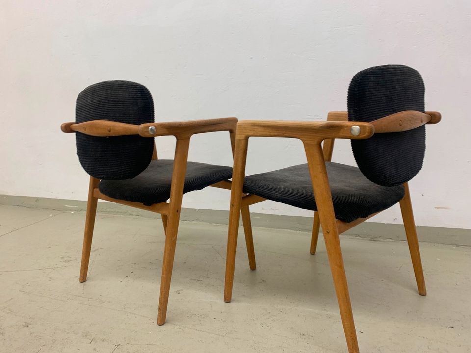 2 Stück Vintage 50er 60er Jahre Stühle, Mid Century Danish Design in Hamburg