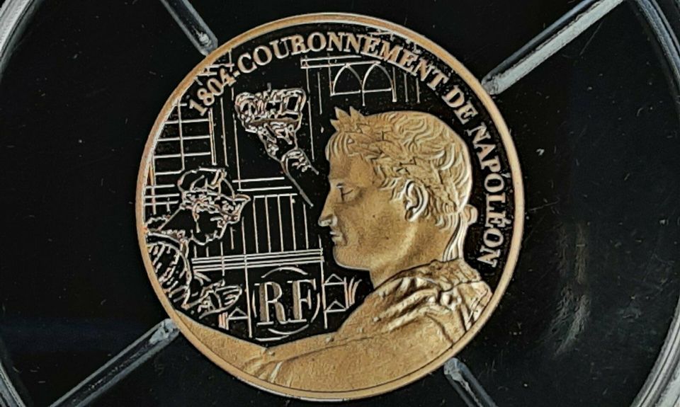 GOLDMÜNZE 10-EURO FRANKREICH 2004 KRÖNUNG NAPOLEONS/ CODE  CIVILE in Dobbertin