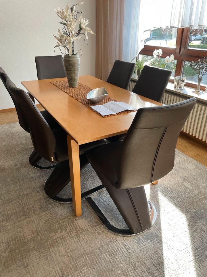 6 Leder Stühle  komplett  super günstig  abzugeben in Frickenhausen