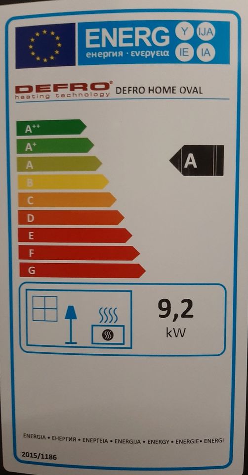 Kaminofen Holzofen Ofen Schwedenofen DEFRO Oval, schwarz in Schwarzach b. Nabburg