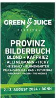 2x Tickets Green Juice Festival Bonn 2.-3.8.2024 Köln - Weidenpesch Vorschau