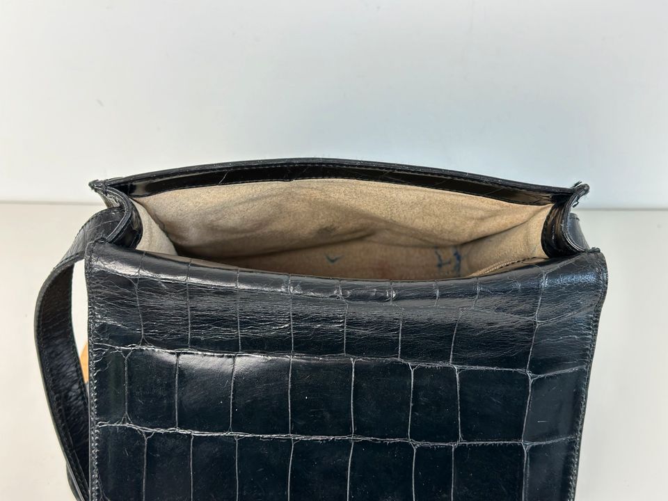 JOOP! Handtasche Schultertasche Damen Schwarz Leder Handmade ✅ in Potsdam
