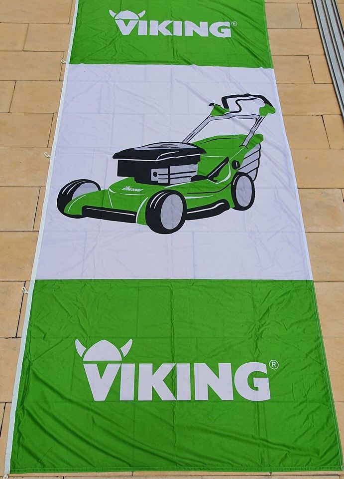 Viking Banner Fahne XXL 3600x1500 Rasenmäher in Schmoelln