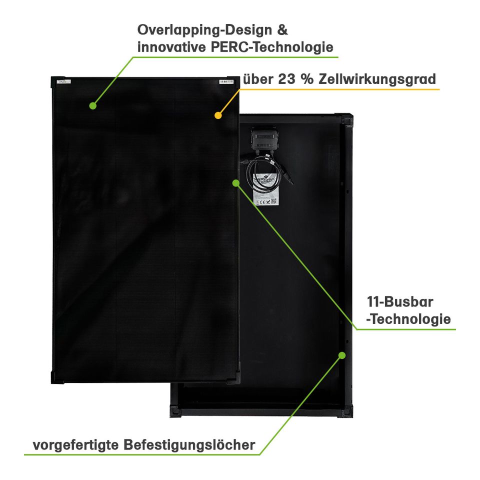 Offgridtec® OLP 150W V2 Solarpanel 19V Schindeltechnologie PERC in Eggenfelden