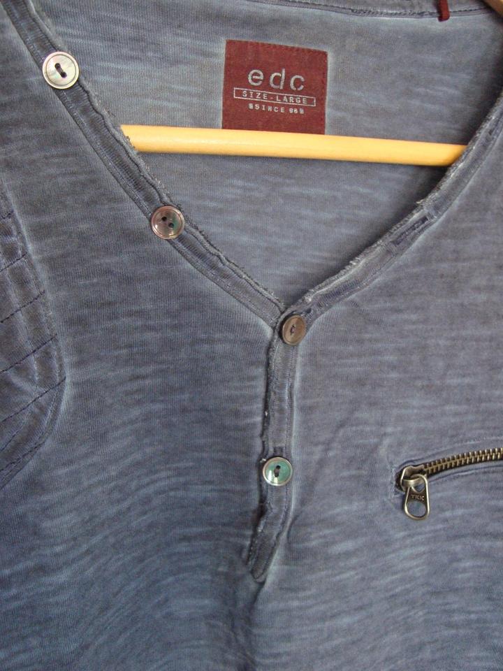 Esprit modisches Langarm-Shirt viele Details Used Look blau NEU in Köln