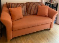 Zweiersofa - Schlafsofa mit Sofakissen - Zweisitzer Orange Hamburg-Mitte - Hamburg Hamm Vorschau