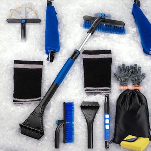 NIGIRN Eiskratzer mit Schneebesen Handfeger Kratzer Autokratzer