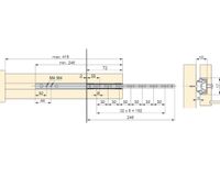 Schubladenführungen, teilauszug mit Rollen 17mm x 246mm Bayern - Oberammergau Vorschau