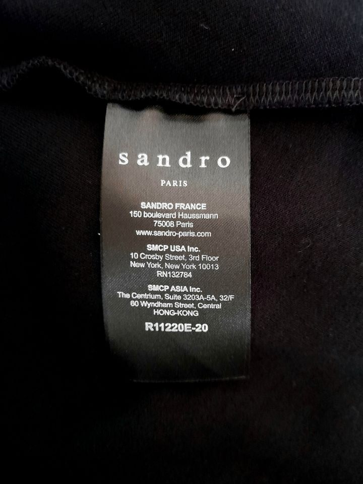 SANDRO Maxi Kleid 34 Schwarz Viskose Schleife Maxikleid in Hamburg