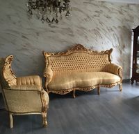 Barock Couch und Sessel Gold Niedersachsen - Bassum Vorschau