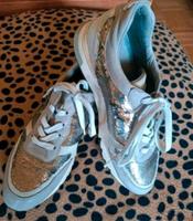 Maripé Sneaker 39 echt Leder silber grau Pailletten Nordrhein-Westfalen - Hagen Vorschau