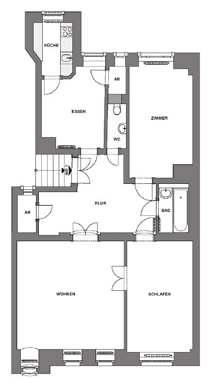 www.r-o.de +++ Willkommen in Striesen - Geräumige 3-Zimmerwohnung im Erdgeschoss in Dresden